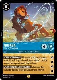 Mufasa - Ruler of Pride Rock - Shimmering Skies - Disney Lorcana card