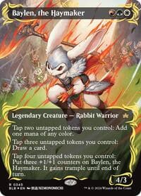 Baylen, the Haymaker (Borderless) (Raised Foil) - Bloomburrow - Magic: The Gathering card