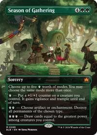 Season of Gathering (Borderless) - Bloomburrow - Magic: The Gathering card