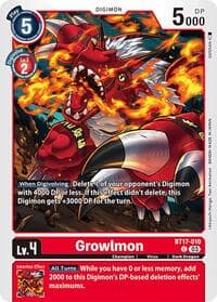 Growlmon - Secret Crisis - Digimon Card Game card