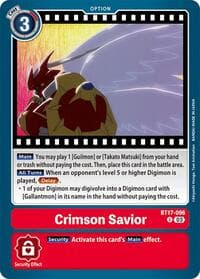 Crimson Savior - Secret Crisis - Digimon Card Game card