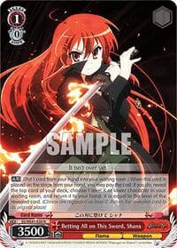 Betting All on This Sword, Shana - Shakugan no Shana Premium Booster - Weiss Schwarz card