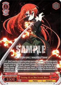 Betting All on This Sword, Shana (SHP) - Shakugan no Shana Premium Booster - Weiss Schwarz card