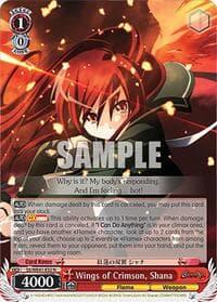Wings of Crimson, Shana - Shakugan no Shana Premium Booster - Weiss Schwarz card