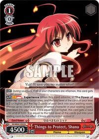 Things to Protect, Shana - Shakugan no Shana Premium Booster - Weiss Schwarz card