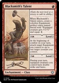 Blacksmith's Talent - Bloomburrow - Magic: The Gathering card