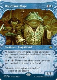 Dour Port-Mage (Showcase) - Bloomburrow - Magic: The Gathering card