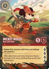 Mickey Mouse - Brave Little Tailor (Extended Art) - D23 Promos - Disney Lorcana card