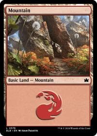 Mountain (0376) - Bloomburrow - Magic: The Gathering card