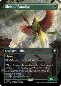 Birds of Paradise (Borderless) - Commander: Bloomburrow - Magic: The Gathering card