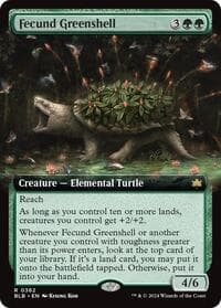 Fecund Greenshell (Extended Art) - Bloomburrow - Magic: The Gathering card