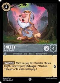 Sneezy - Noisy Knight - Shimmering Skies - Disney Lorcana card