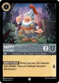 Happy - Lively Knight - Shimmering Skies - Disney Lorcana card