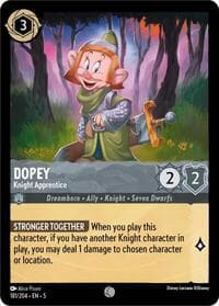 Dopey - Knight Apprentice - Shimmering Skies - Disney Lorcana card