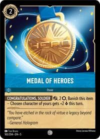 Medal of Heroes - Shimmering Skies - Disney Lorcana card