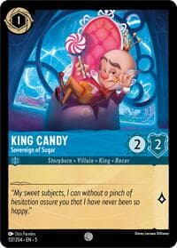King Candy - Sovereign of Sugar - Shimmering Skies - Disney Lorcana card
