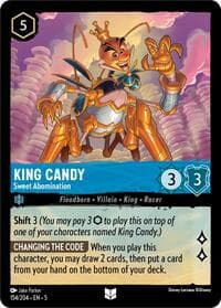 King Candy - Sweet Abomination - Shimmering Skies - Disney Lorcana card