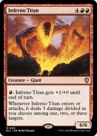 Inferno Titan - Commander: Bloomburrow - Magic: The Gathering card