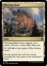 Thriving Bluff - Commander: Bloomburrow - Magic: The Gathering card