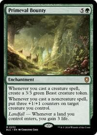 Primeval Bounty - Commander: Bloomburrow - Magic: The Gathering card