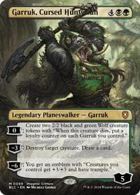 Garruk, Cursed Huntsman (Borderless) - Commander: Bloomburrow - Magic: The Gathering card