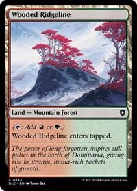 Wooded Ridgeline - Commander: Bloomburrow - Magic: The Gathering card