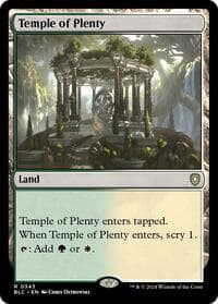 Temple of Plenty - Commander: Bloomburrow - Magic: The Gathering card