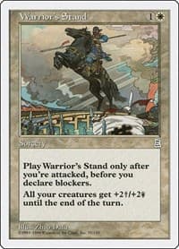 Warrior's Stand - Portal Three Kingdoms - Magic: The Gathering card