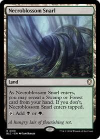 Necroblossom Snarl - Commander: Bloomburrow - Magic: The Gathering card