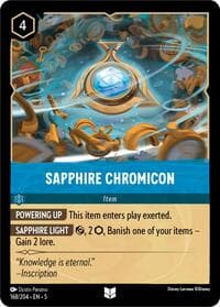 Sapphire Chromicon - Shimmering Skies - Disney Lorcana card