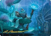 Dour Port-Mage Art Card (Gold-Stamped Signature) - Art Series: Bloomburrow - Magic: The Gathering card