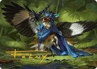 Mockingbird Art Card (Gold-Stamped Signature) - Art Series: Bloomburrow - Magic: The Gathering card