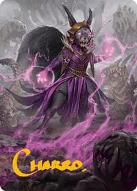 Liliana of the Dark Realms Art Card (Gold-Stamped Signature) - Art Series: Bloomburrow - Magic: The Gathering card