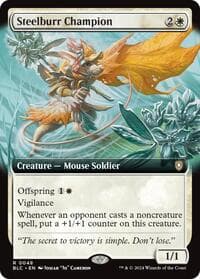 Steelburr Champion (Extended Art) - Commander: Bloomburrow - Magic: The Gathering card