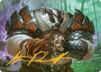 Hugs, Grisly Guardian Art Card (Gold-Stamped Signature) - Art Series: Bloomburrow - Magic: The Gathering card