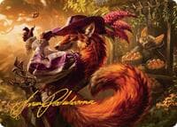 Mr. Foxglove Art Card (Gold-Stamped Signature) - Art Series: Bloomburrow - Magic: The Gathering card