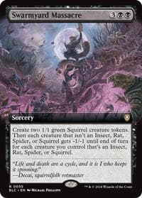 Swarmyard Massacre (Extended Art) - Commander: Bloomburrow - Magic: The Gathering card