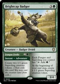 Brightcap Badger - Commander: Bloomburrow - Magic: The Gathering card