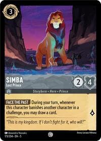 Simba - Lost Prince - Shimmering Skies - Disney Lorcana card