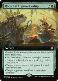 Rootcast Apprenticeship (Extended Art) - Commander: Bloomburrow - Magic: The Gathering card