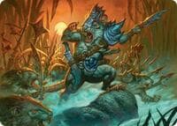 Persistent Marshstalker Art Card - Art Series: Bloomburrow - Magic: The Gathering card