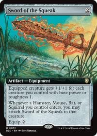Sword of the Squeak (Extended Art) - Commander: Bloomburrow - Magic: The Gathering card