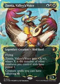 Zinnia, Valley's Voice (Borderless) (Raised Foil) - Commander: Bloomburrow - Magic: The Gathering card
