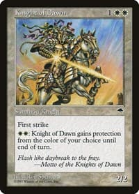 Knight of Dawn - Tempest - Magic: The Gathering card