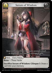Serum of Wisdom - Supporter Pack 2 - Grand Archive TCG card