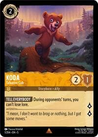 Koda - Talkative Cub - Shimmering Skies - Disney Lorcana card