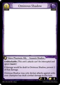 Ominous Shadow - Supporter Pack 2 - Grand Archive TCG card