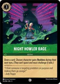 Night Howler Rage - Shimmering Skies - Disney Lorcana card