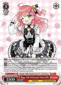 Happy 15th Anniversary!! Sakura Miko - hololive production feat. Weiss Schwarz Ambassadors Premium Set - Weiss Schwarz card