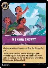 We Know the Way - Shimmering Skies - Disney Lorcana card